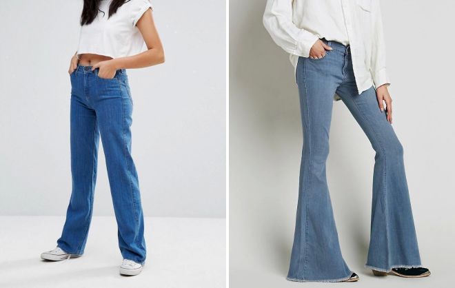 джинсы в стиле ретро
